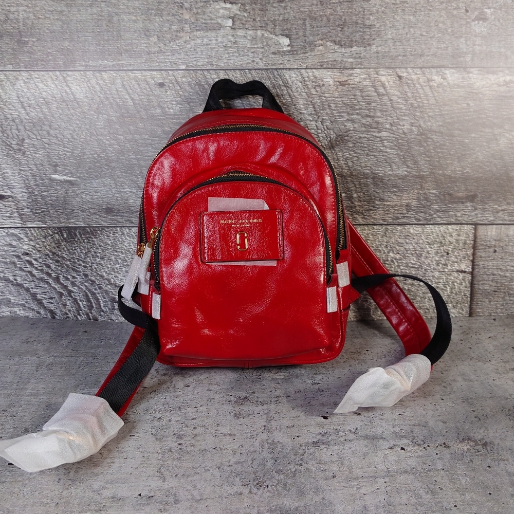 Marc Jacobs Red Leather Backpack - Picture 6 of 12